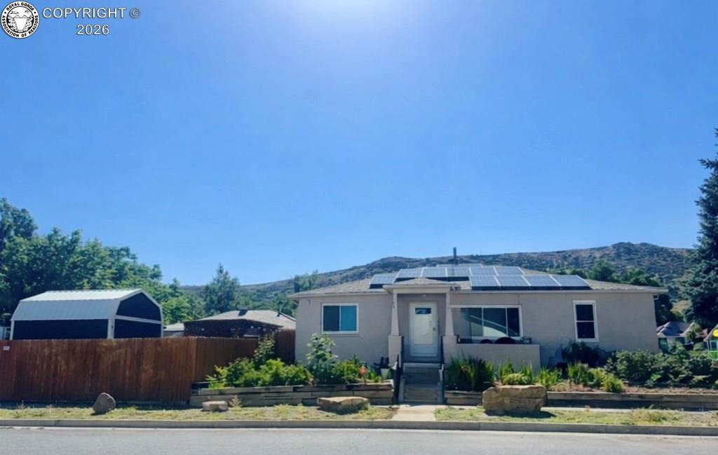 Caption: Front of Structure