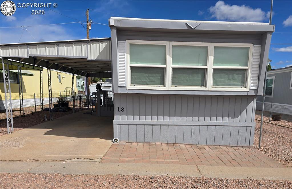 Caption: Front of Structure