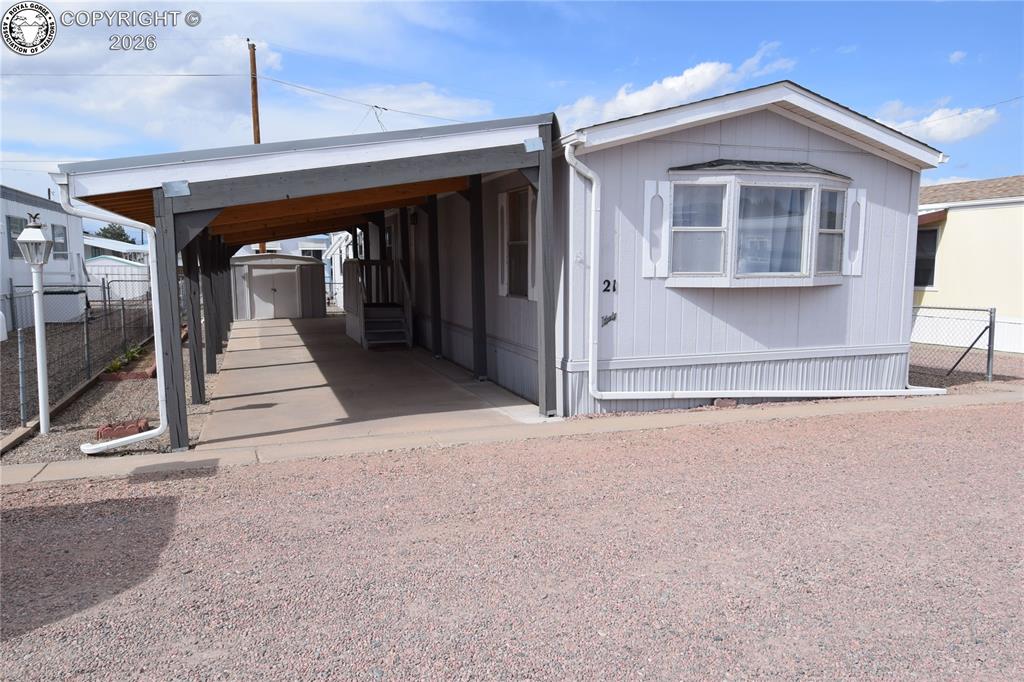 Caption: Front of Structure