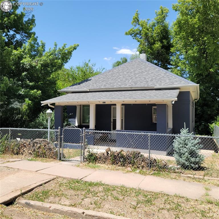 Caption: Front of Structure