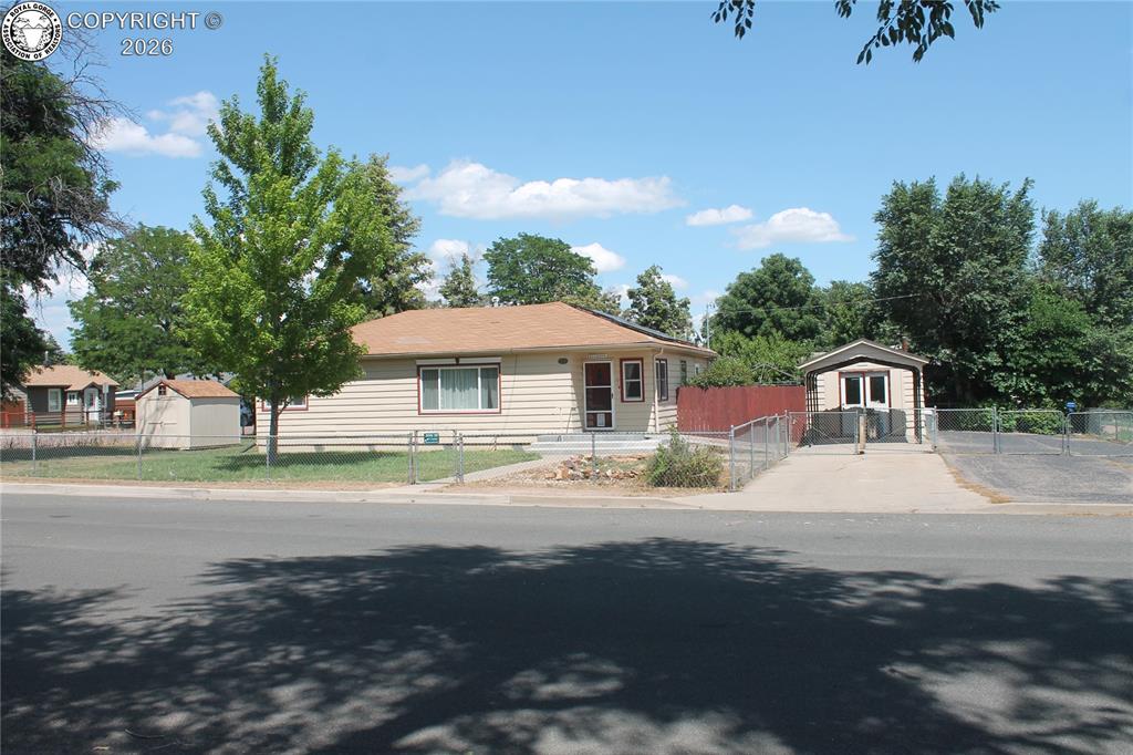 Caption: Front of Structure