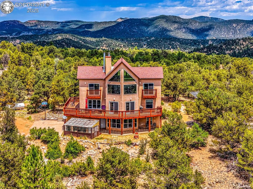 Caption: View of mountain backdrop
