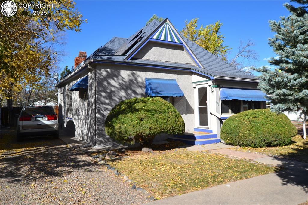 Caption: Front of Structure