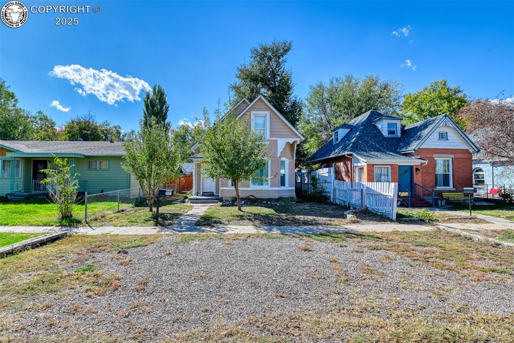 Caption: View of bungalow