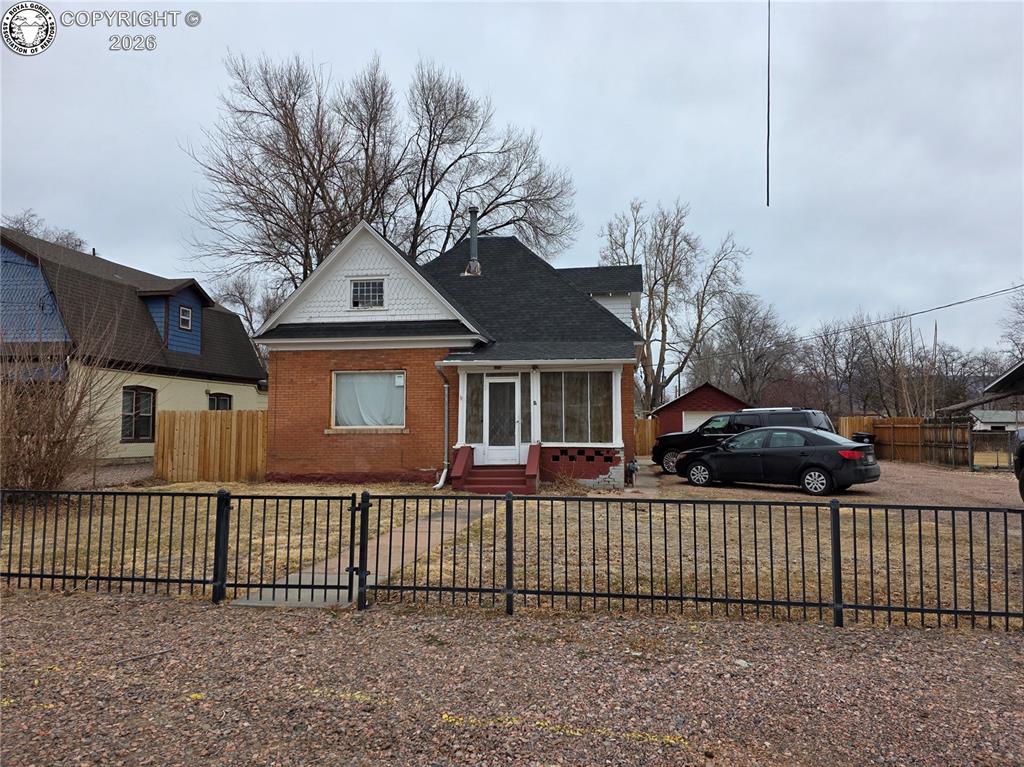 Caption: Front of Structure