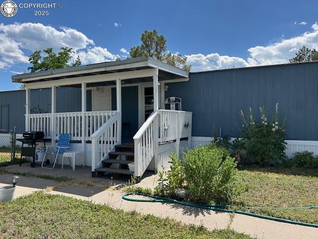 Caption: View of front facade