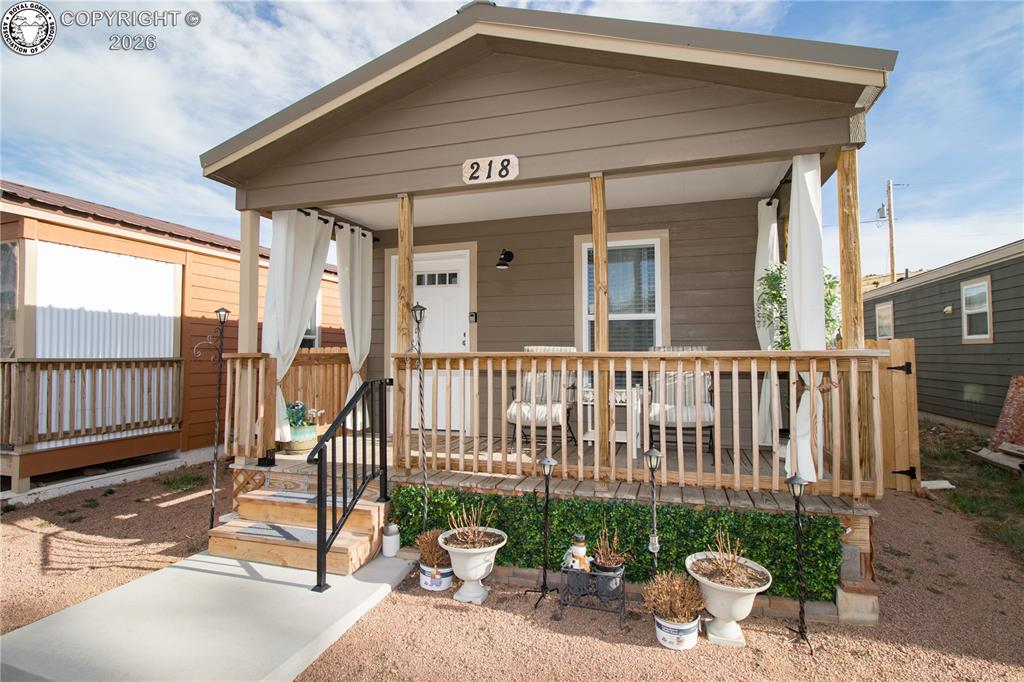 Caption: Front of Structure