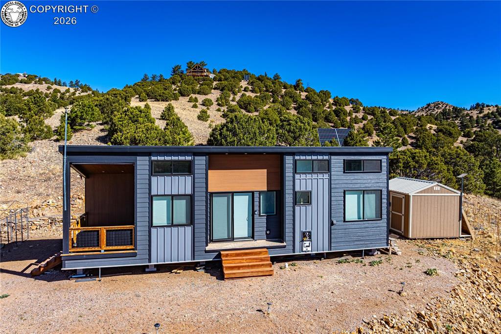 Caption: Front of Structure