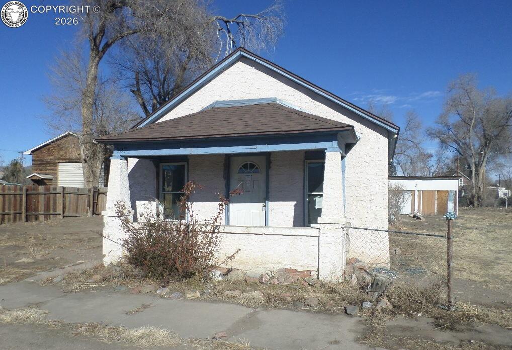 Caption: Front of Structure