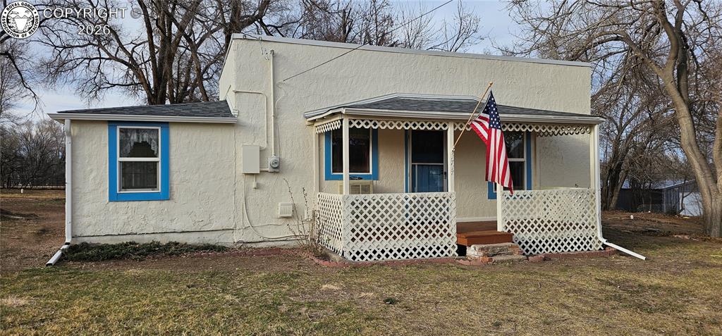 Caption: Front of Structure