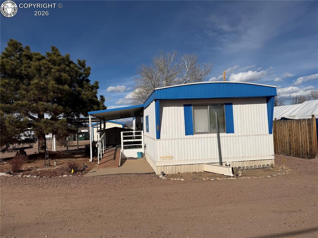 Caption: Front of Structure