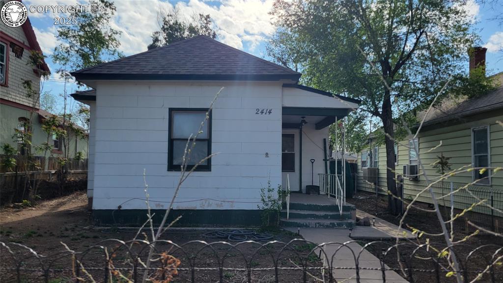 Caption: Front of Structure