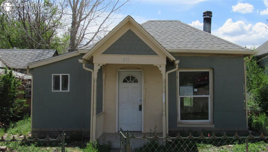 Caption: Front of Structure