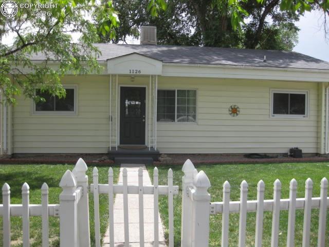 Caption: Front of Structure