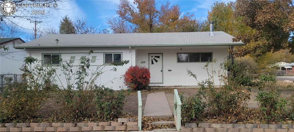 Caption: Front of Structure