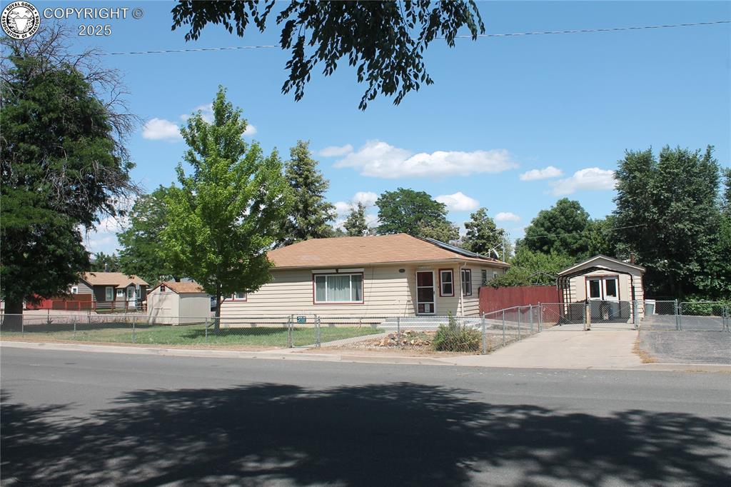 Caption: Front of Structure