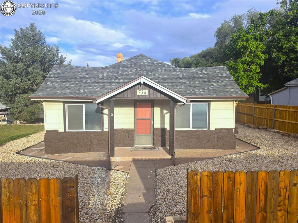 Caption: Front of Structure