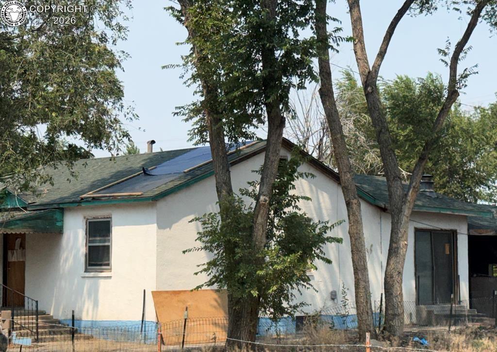 Caption: Front of Structure