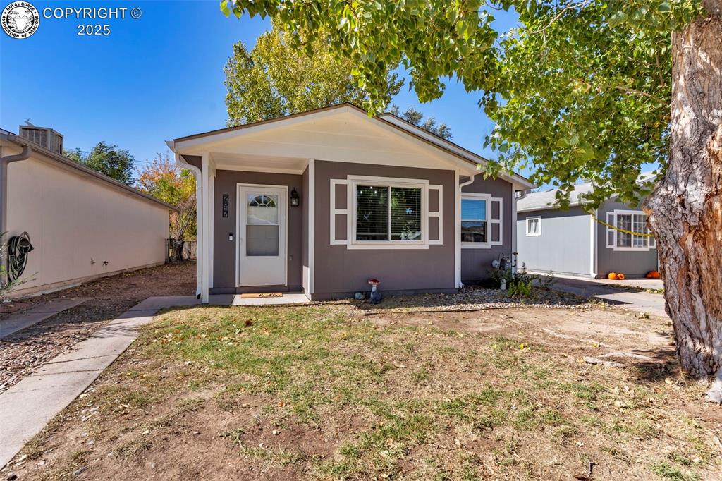 Caption: Front of Structure