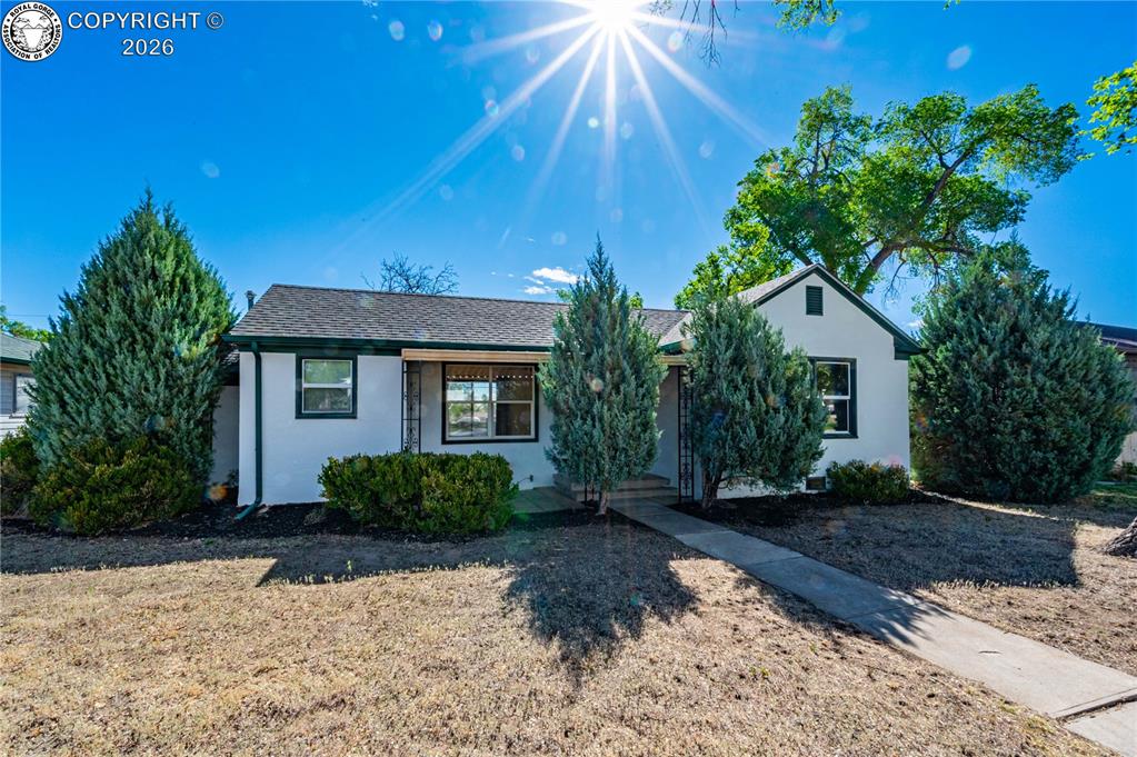 Caption: Front of Structure