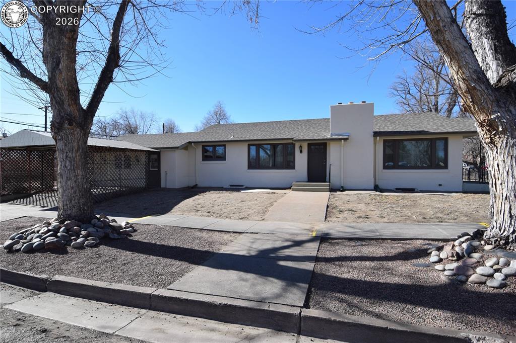 Caption: Front of Structure