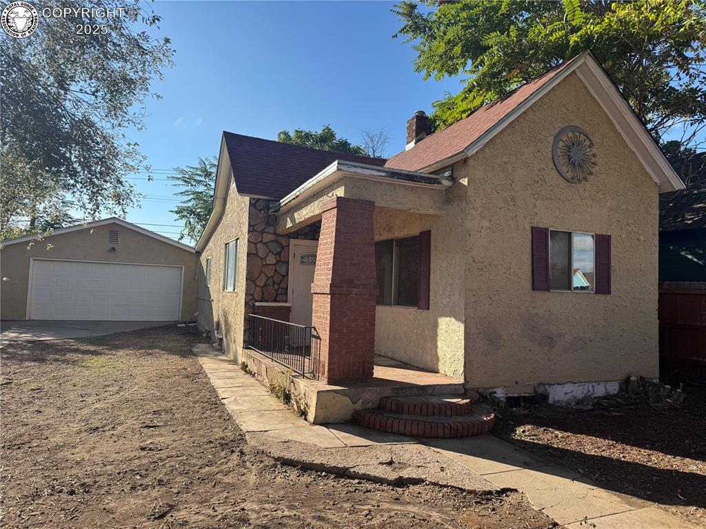 Caption: Front of Structure