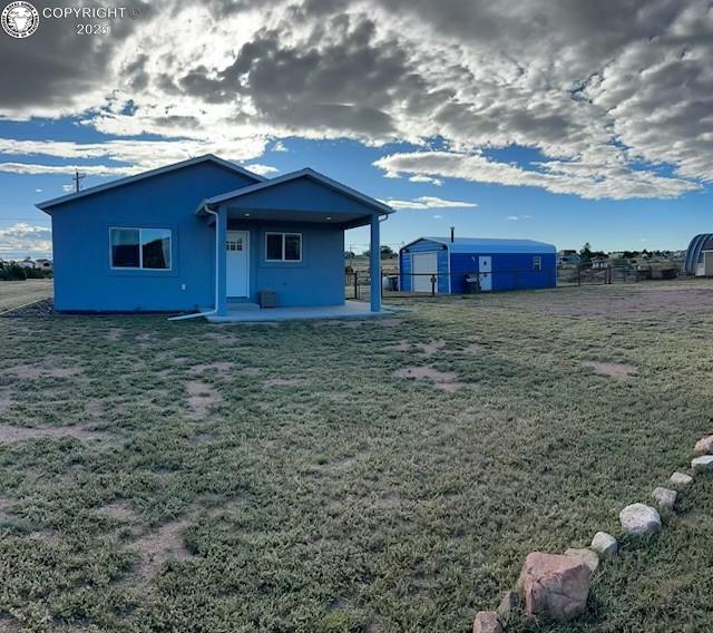 Caption: Front of Structure