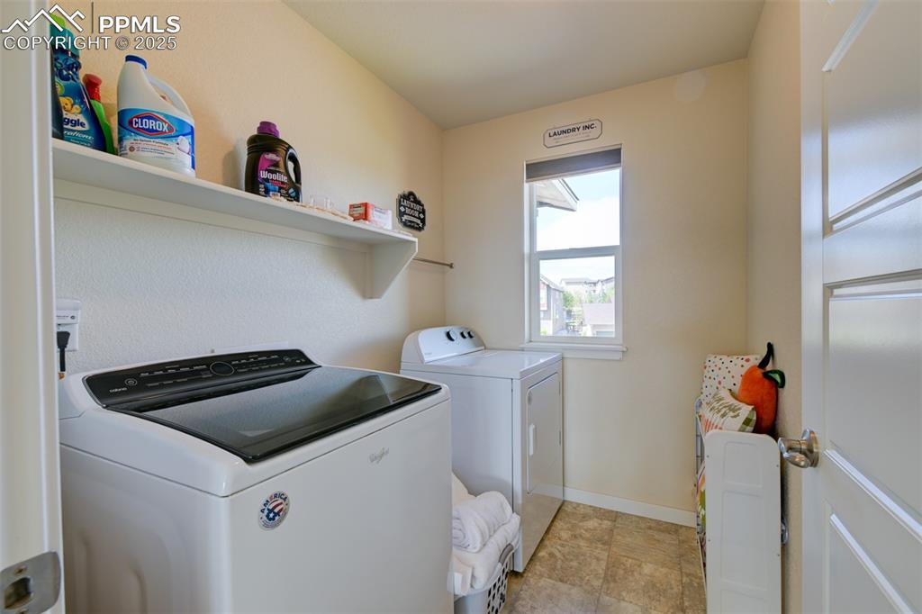 Image 38 of 45: Convenient upper level laundry