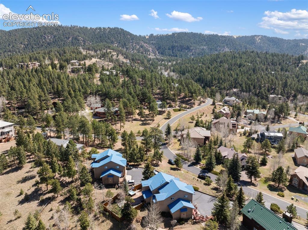 Image 32 of 33: Mountainous landscape featuring extensive evergreen forests and residential