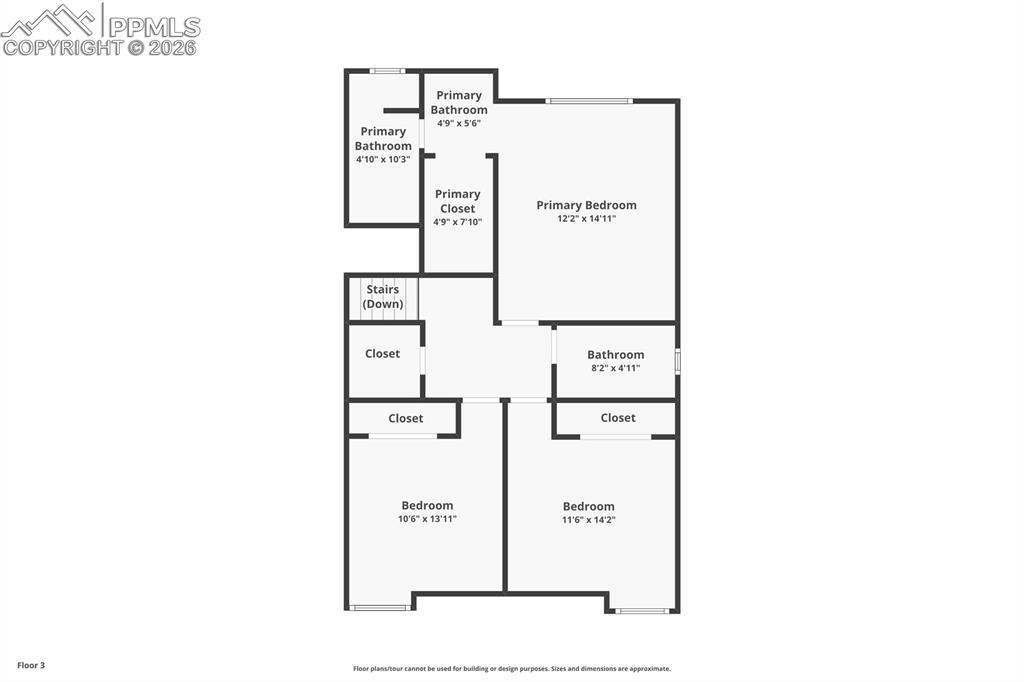 Image 43 of 45: Upper level property floor plan