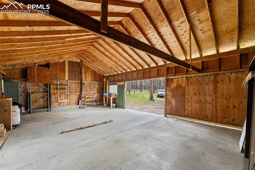 Image 38 of 43: Vaulted space offers great storage
space