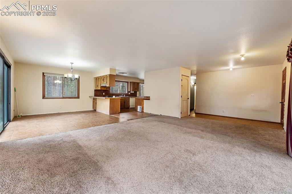 Image 5 of 43: Open layout with a living room,
dining room, and kitchen combo