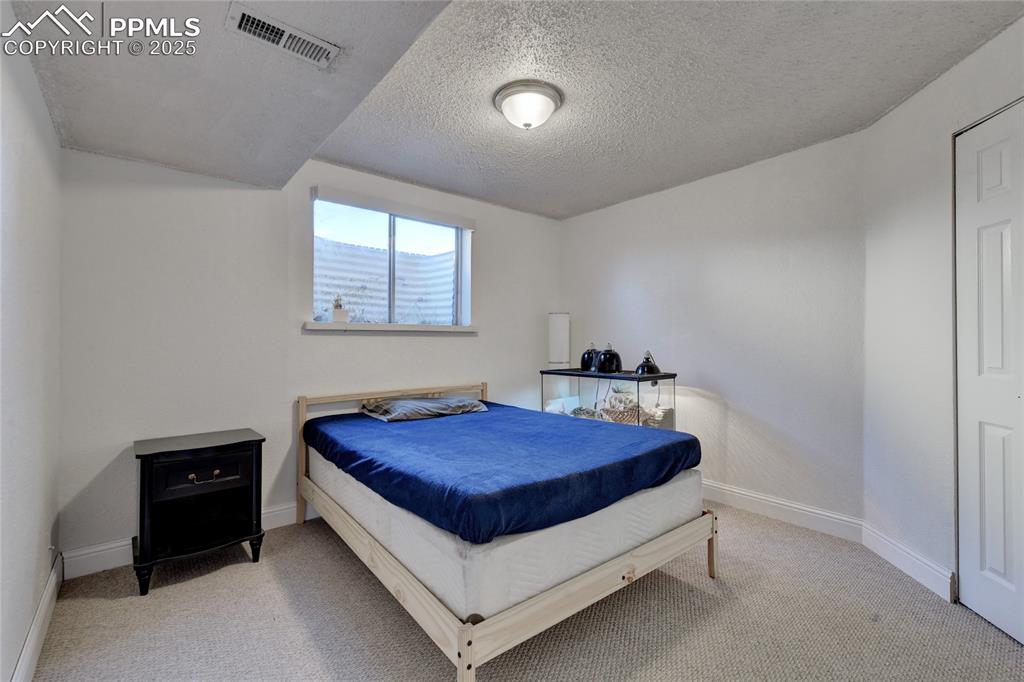 Image 10 of 37: Basement Bedroom. Bearded Dragon Excluded. New Interior Paint and New Carpe