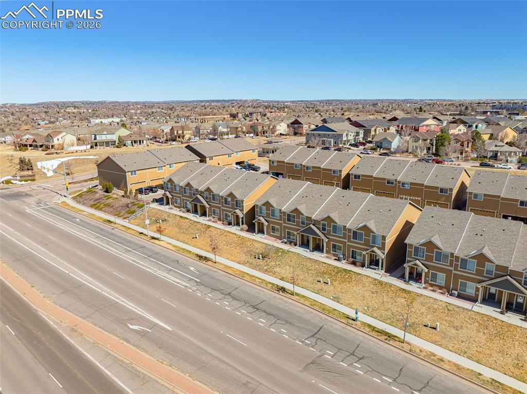 Image 25 of 30: Aerial view of residential area