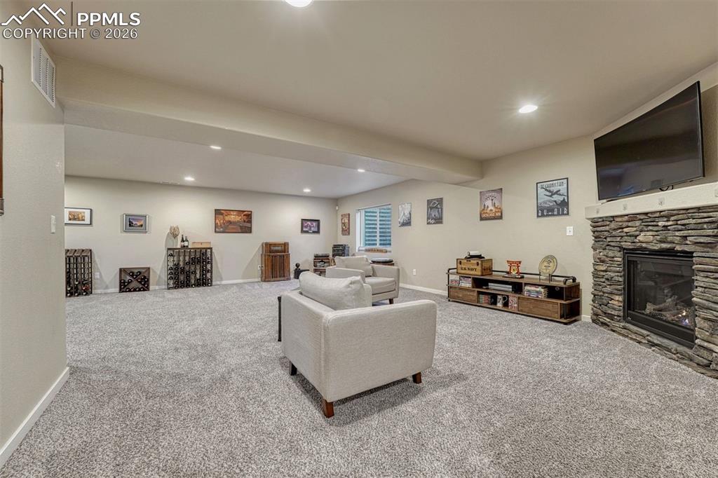 Image 22 of 46: Basement ready for future wet bar and entertaining