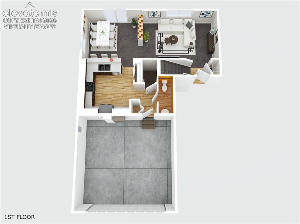 Image 26 of 29: Main level with virtually staged furniture