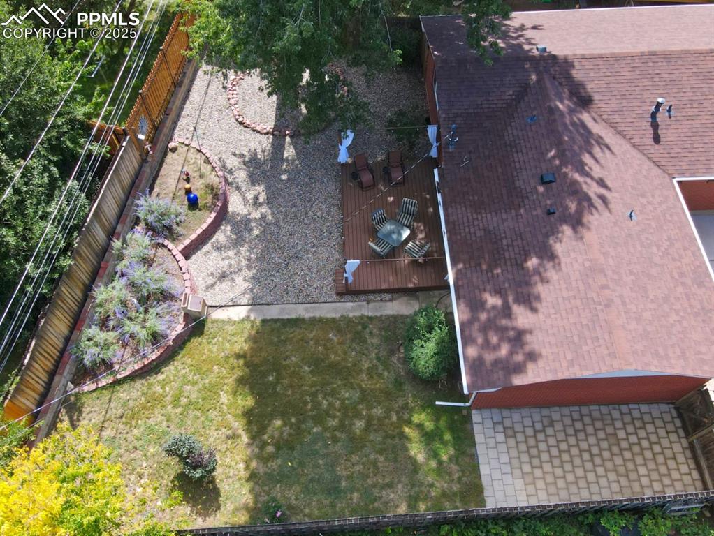 Image 43 of 47: Aerial view of property and surrounding area