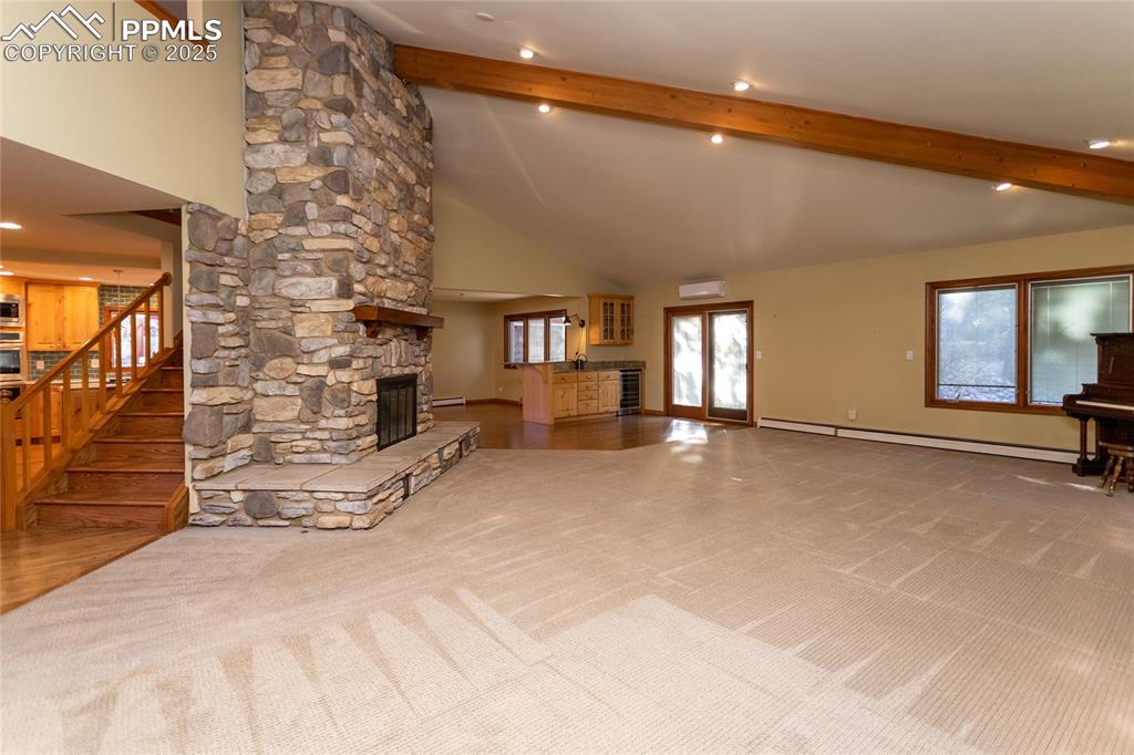 Image 8 of 50: Showing Rock Fireplace