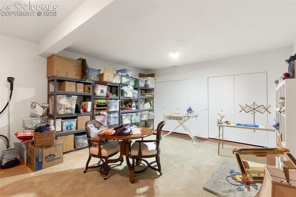 Image 45 of 50: Basement bedroom 3 offers a walk-in closet.