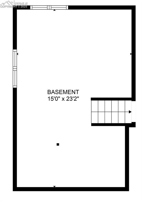 Image 24 of 24: Basement floor plan:  believed accurate but not guaranteed.  