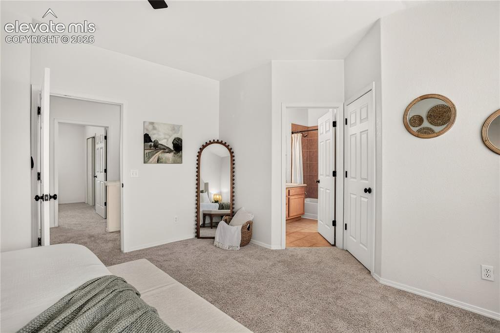 Image 18 of 35: Entry to master bathroom through master bedroom. 