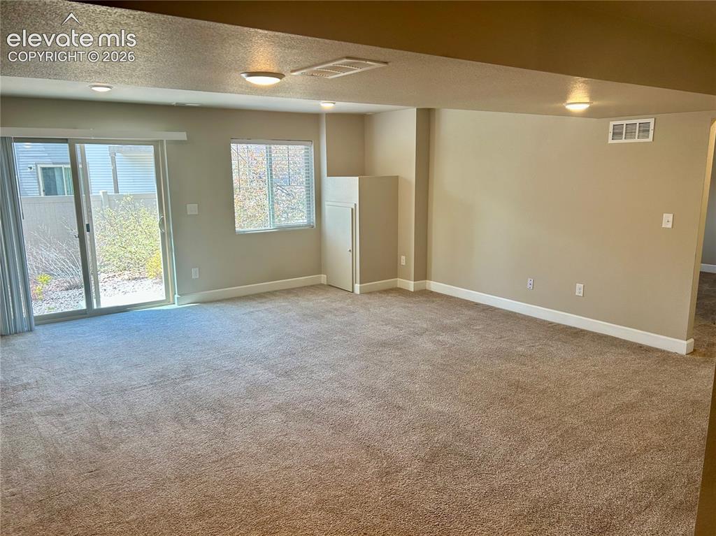 Image 26 of 38: Large living space in the walkout basement