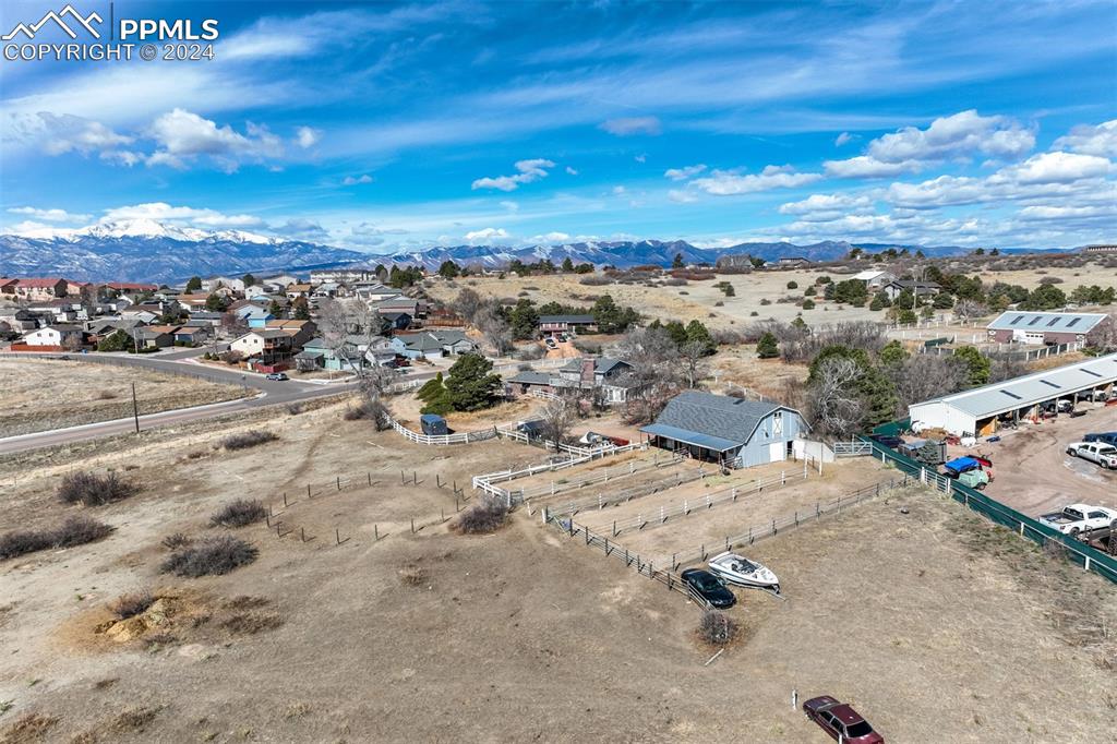 Image 2 of 25: Aerial view with a mountain view
