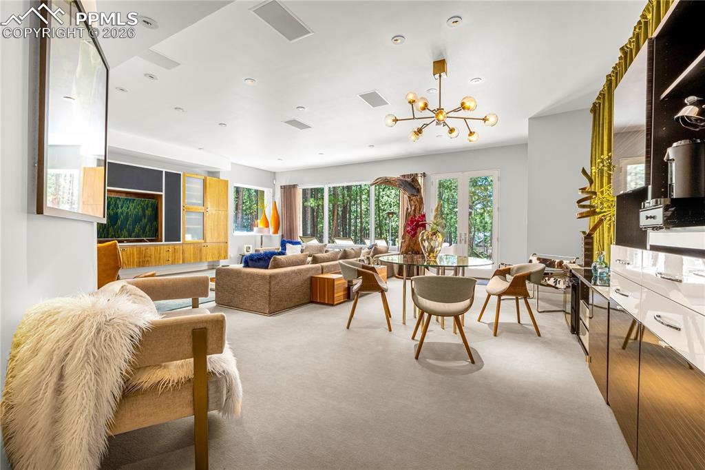 Image 33 of 48: Lower level family room