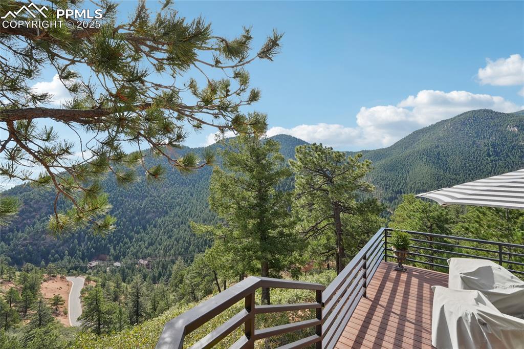 Image 16 of 50: View from the deck off living room and kitchen