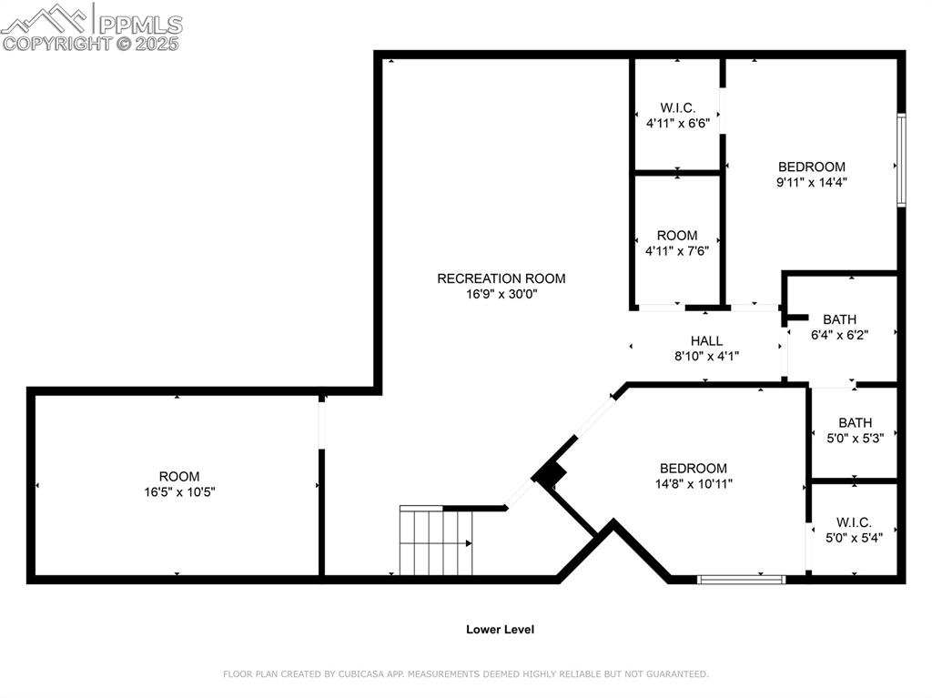 Image 38 of 39: Lower level floor plan