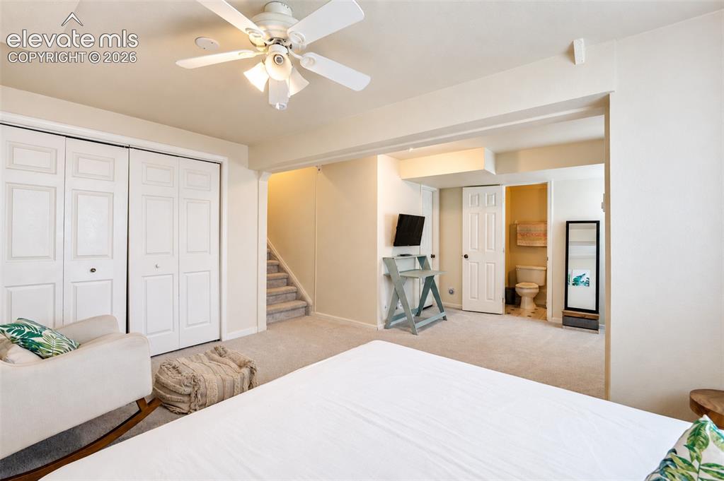 Image 32 of 49: Bedroom (4) or bonus/flex room with ensuite 3/4 bathroom - basement