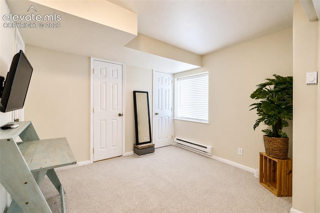 Image 33 of 49: Bedroom (4) or bonus/flex room with ensuite 3/4 bathroom - basement