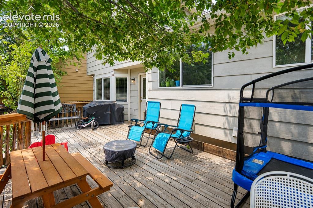 Image 37 of 49: Walk out back deck