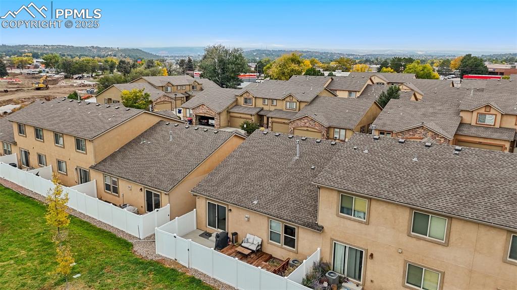 Image 27 of 33: Aerial perspective of suburban area